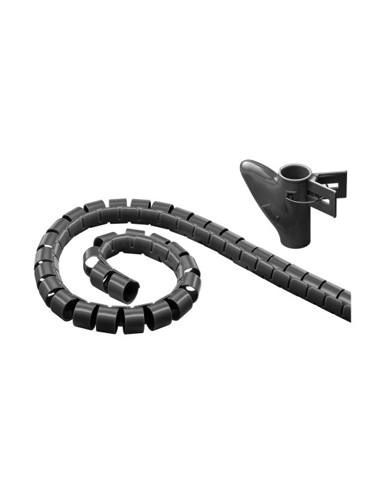 Goobay Kabelkanal - robuster Spiralschlauch gegen den Kabelsalat, 2,5m, Schwarz