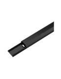Goobay Halbrunder Aluminium-Kabelkanal - 33mm, Länge 1,1m, Schwarz