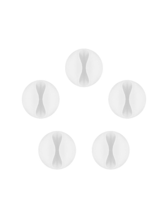 Goobay Kabelführung für den Schreibtisch - 5er-Pack, Weiß