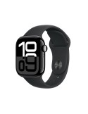 Apple Watch S10 GPS Diamantschwarz Alu Sport Band Schwarz -M/L GPS 42mm MWWF3QF/A 2024