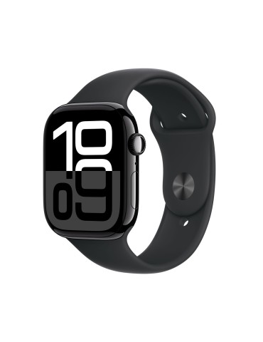 Apple Watch S10 Diamantschwarz Aluminium Schwarz Sport Band S/M GPS + Cellular 46mm MWY33QF/A 2024