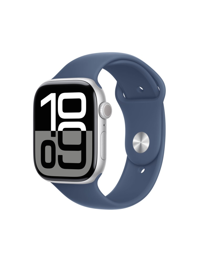 Apple Watch S10 Silber Aluminium Sport Band Denim - S/M GPS + Cellular 46mm MWY03QF/A 2024