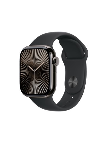 Apple Watch S10 Schiefer Titanium Sport Band Schwarz- S/M GPS + Cellular 42mm MWXG3QF/A 2024