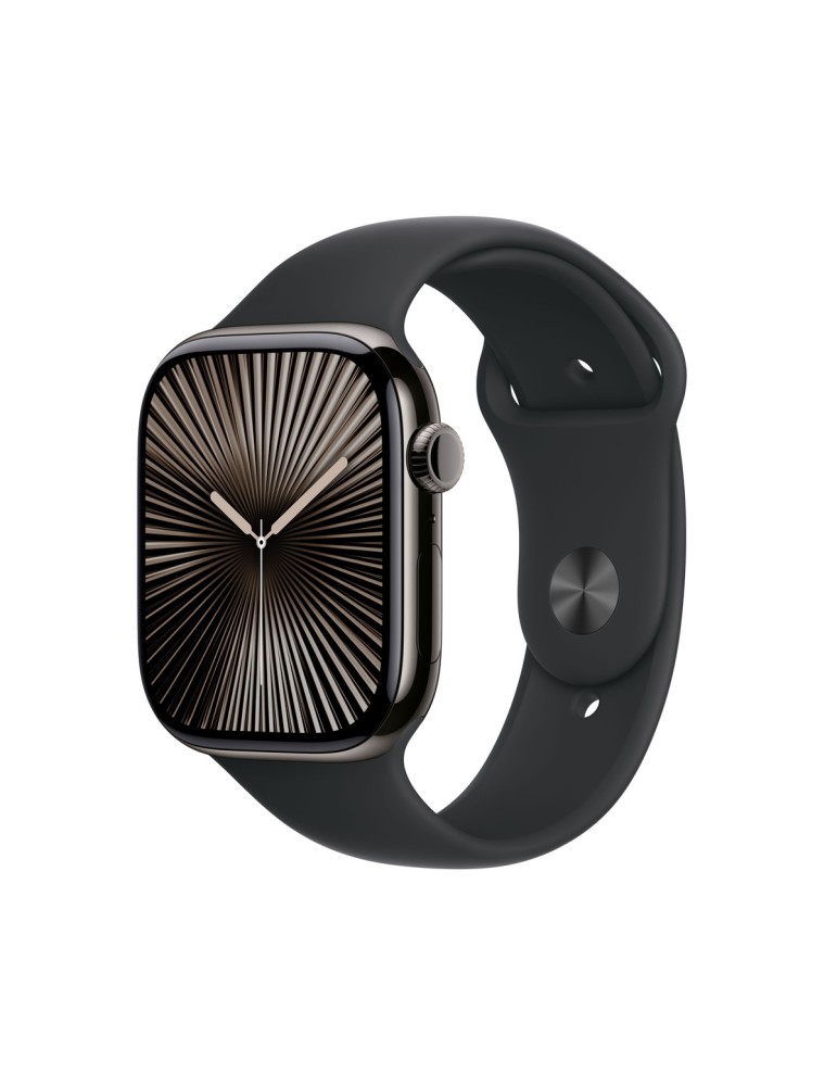 Apple Watch S10 Schiefer Titanium Sport Band Schwarz- S/M GPS + Cellular 46mm MWYD3QF/A 2024