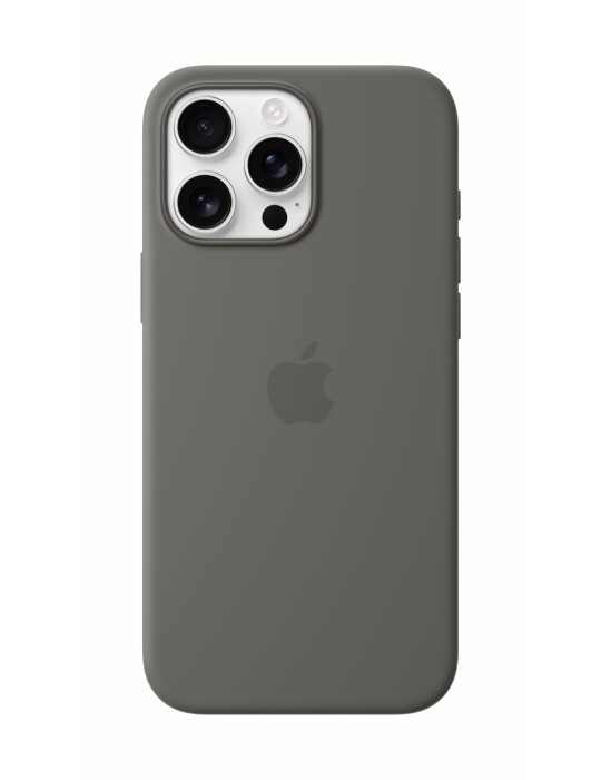 Apple Silikon Case iPhone 16 Pro Max mit MagSafe (steingrau)