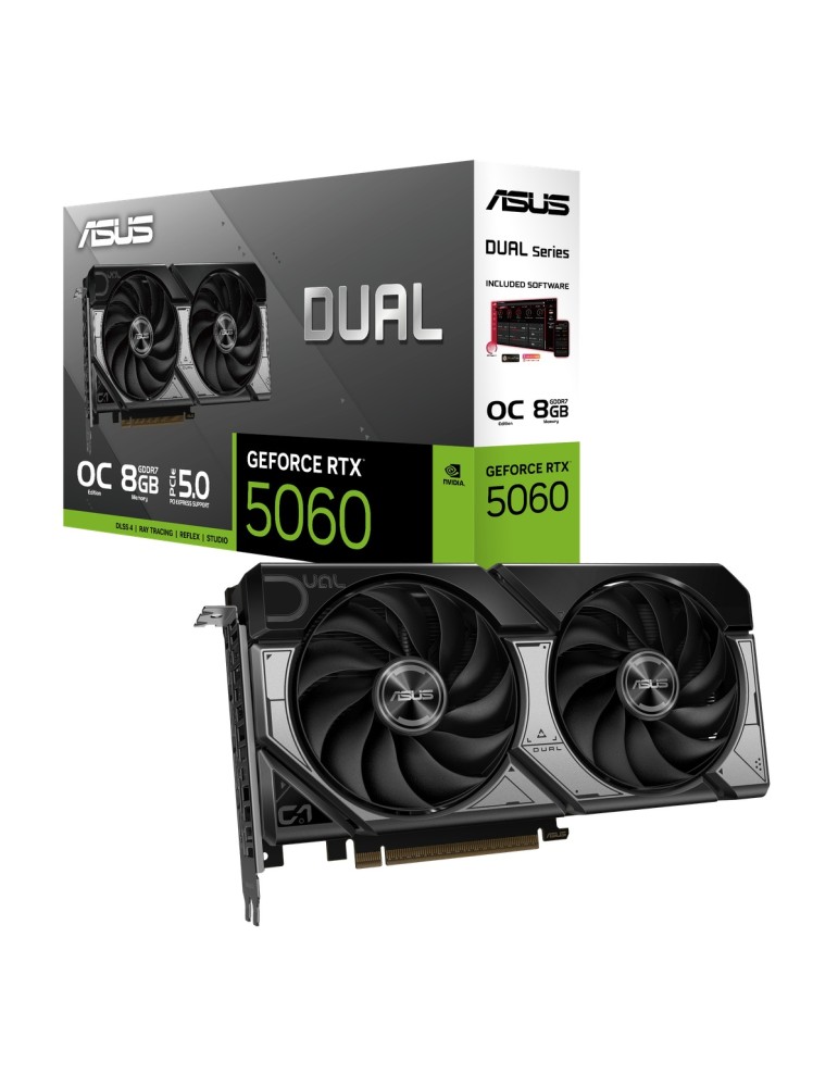 ASUS DUAL GeForce RTX 5060 OC Grafikkarte - 8GB GDDR7, HDMI, 3x DP