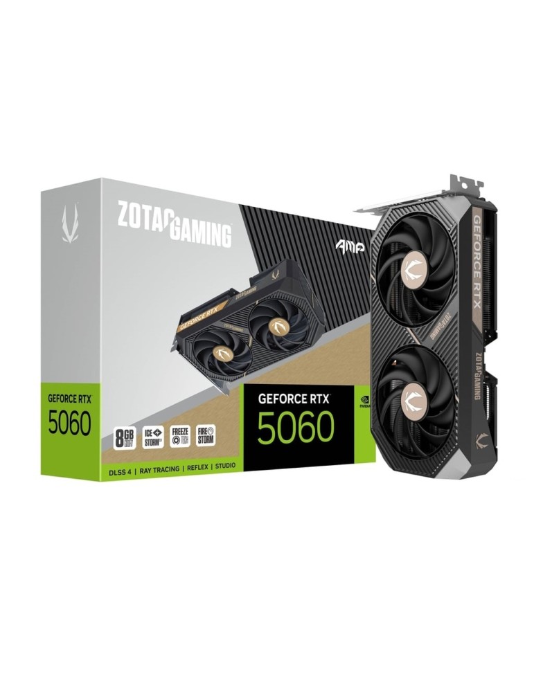 ZOTAC GeForce RTX 5060 8GB AMP Grafikkarte - 8GB GDDR7, HDMI, 3x DP
