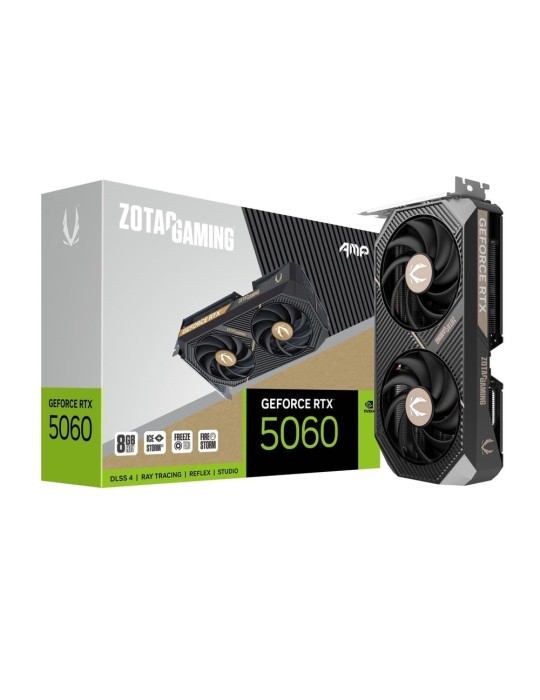 ZOTAC GeForce RTX 5060 8GB AMP Grafikkarte - 8GB GDDR7, HDMI, 3x DP