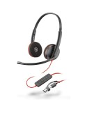 Poly Blackwire 3220 Stereo Headset USB-C-Anschluss incl. USB-Adapter