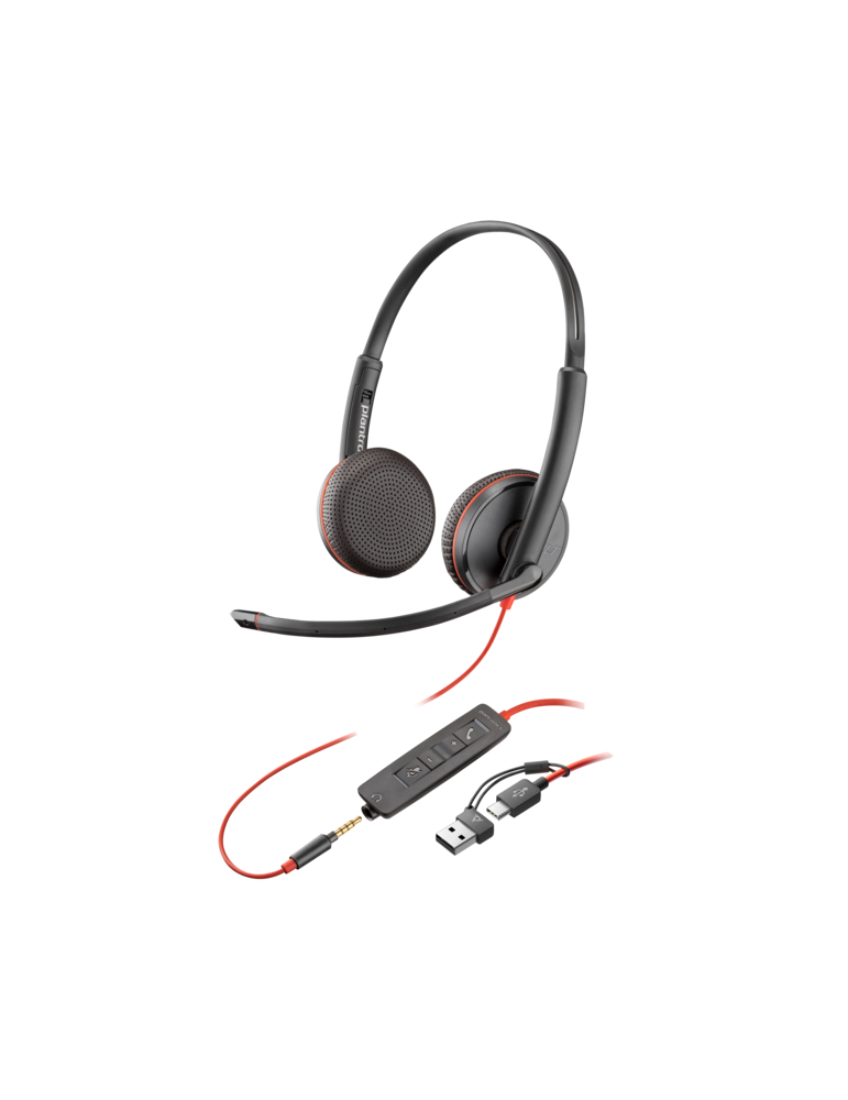 Poly Blackwire 3225 USB-C HS +3.5mmP +USB-C/A