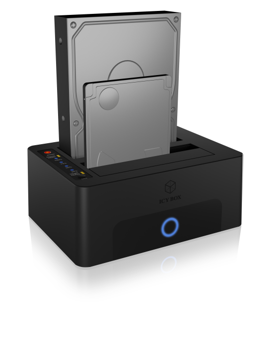 ICYBOX 2-fach Dockingstation/Klonstation für 2,5" oder 3,5" SATA Laufwerke