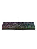 Cherry Xtrfy MX 3.1 Gaming-Tastatur, USB-Anschluss Cherry MX2A BROWN-Tastenschalter, DE-Layout, Aluminiumgehäuse