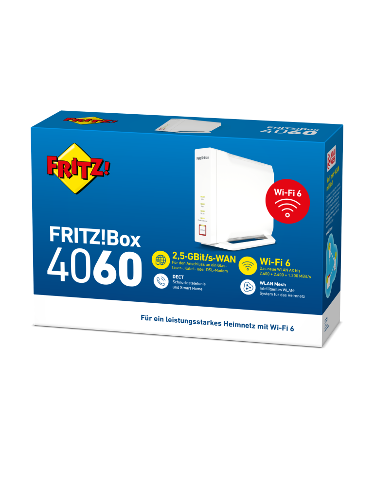 FRITZ!Box 4060 (Wi-Fi 6 Mesh Router, bis zu 4.800 MBit/s (5 GHz)