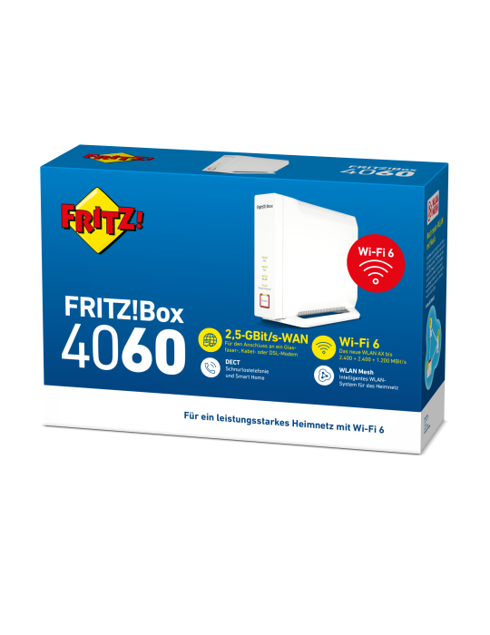 FRITZ!Box 4060 (Wi-Fi 6 Mesh Router, bis zu 4.800 MBit/s (5 GHz)