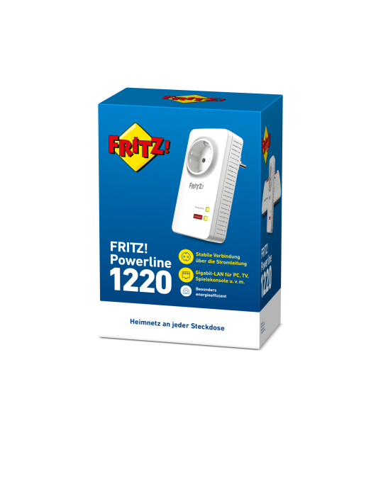 FRITZ!Powerline 1220 Adapter (1.200 MBit/s, 2 x Gigabit-LAN