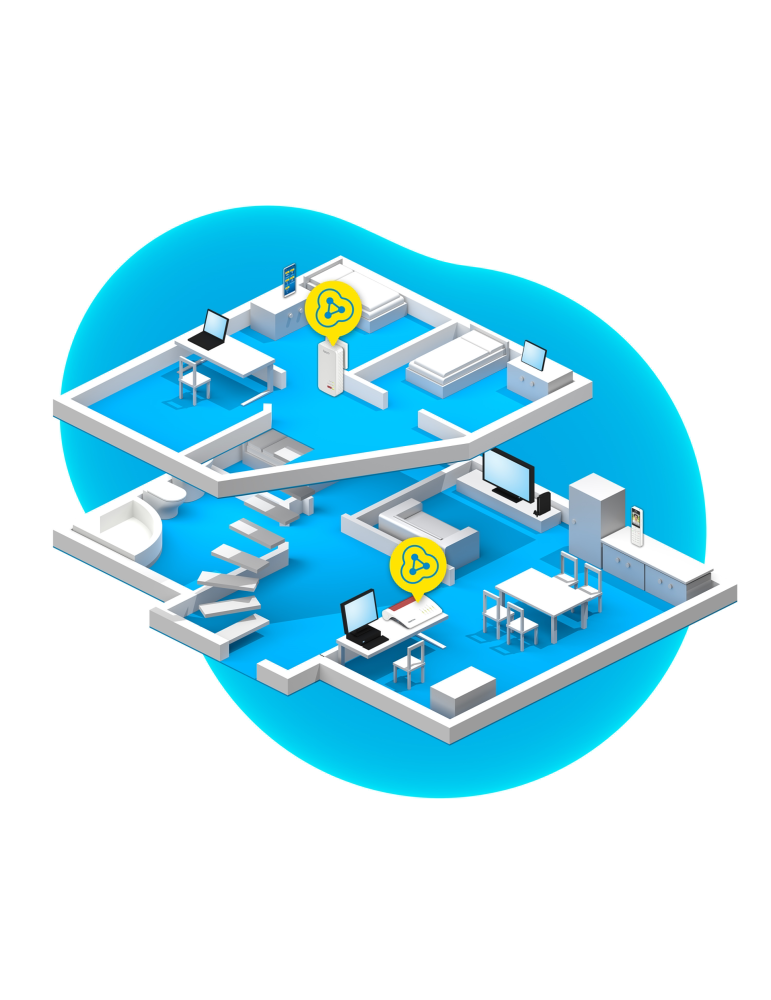 FRITZ!Powerline 1240 AX WLAN Set (Gigabit-Powerline mit Wi-Fi 6, WLAN-Access Point)