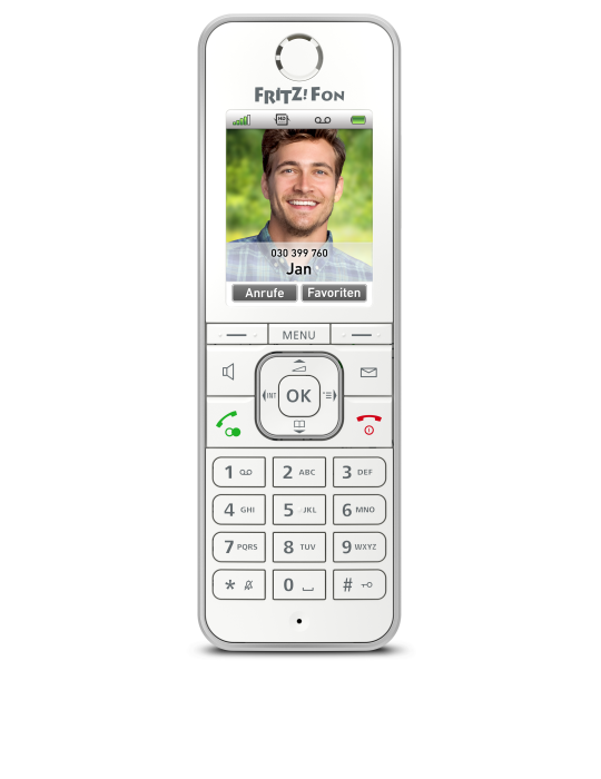 FRITZ!Fon C6 DECT-Komforttelefon (hochwertiges Farbdisplay, HD-Telefonie)