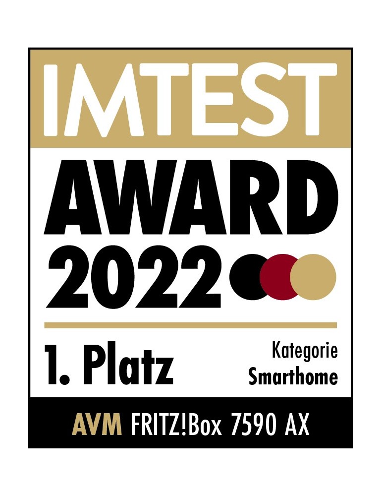 FRITZ!Box 7590 AX (Wi-Fi 6 DSL-Router 2.400 MBit/s (5GHz) & 1.200 MBit/s (2,4 GHz)