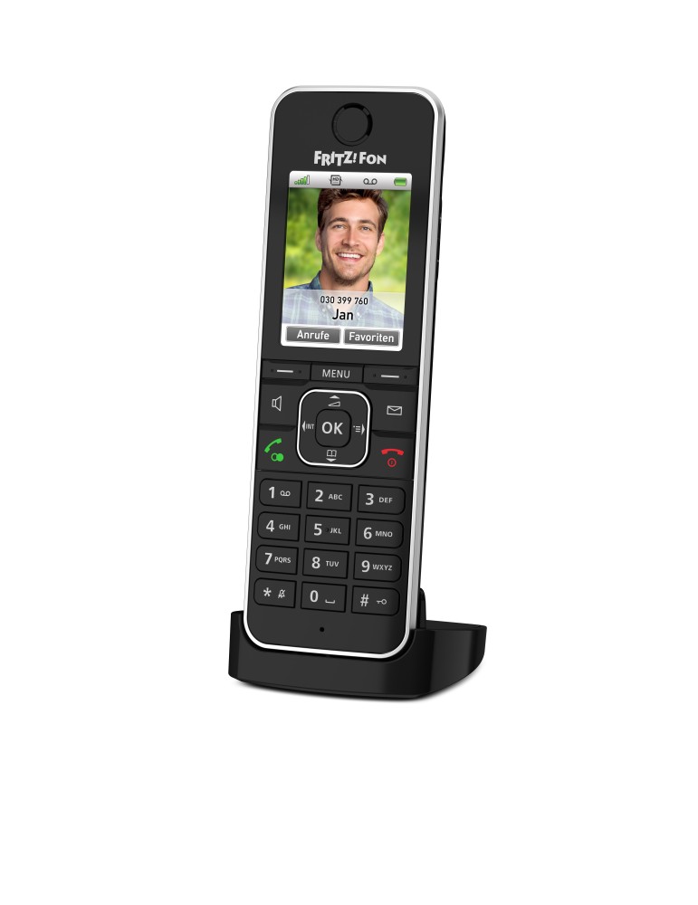 Fritz!Fon C6 DECT-Komforttelefon (schwarz)