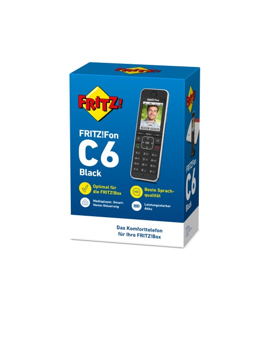 Fritz!Fon C6 DECT-Komforttelefon (schwarz)