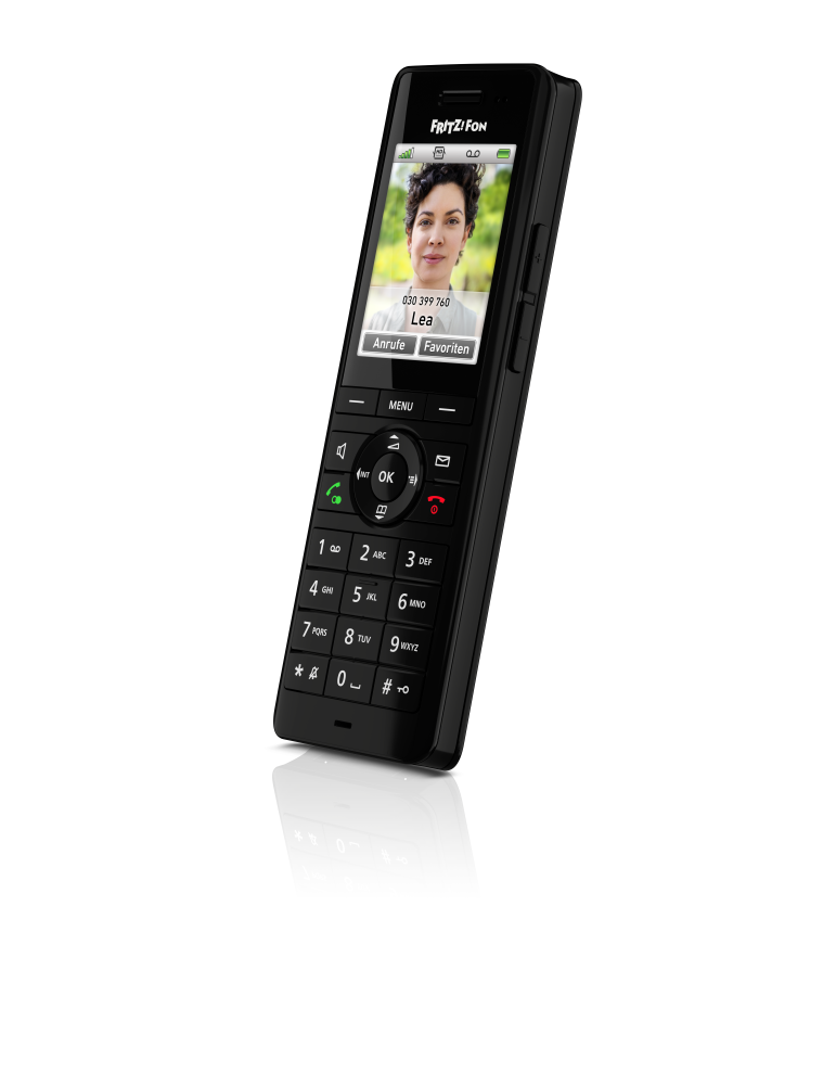 FRITZ!Fon X6 Black DECT-Komforttelefon (hochwertiges Farbdisplay, HD-Telefonie)