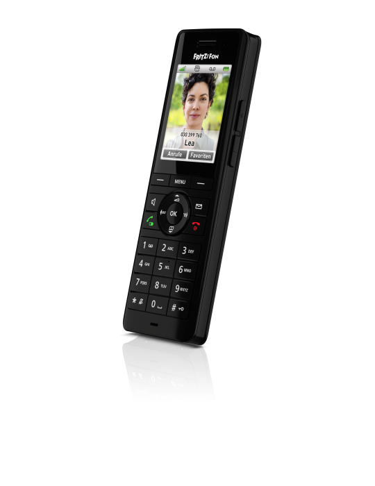 FRITZ!Fon X6 Black DECT-Komforttelefon (hochwertiges Farbdisplay, HD-Telefonie)