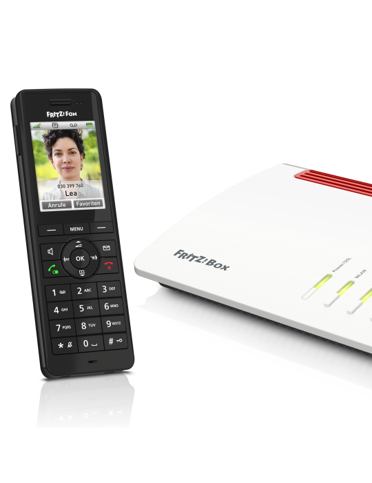 FRITZ!Fon X6 Black DECT-Komforttelefon (hochwertiges Farbdisplay, HD-Telefonie)