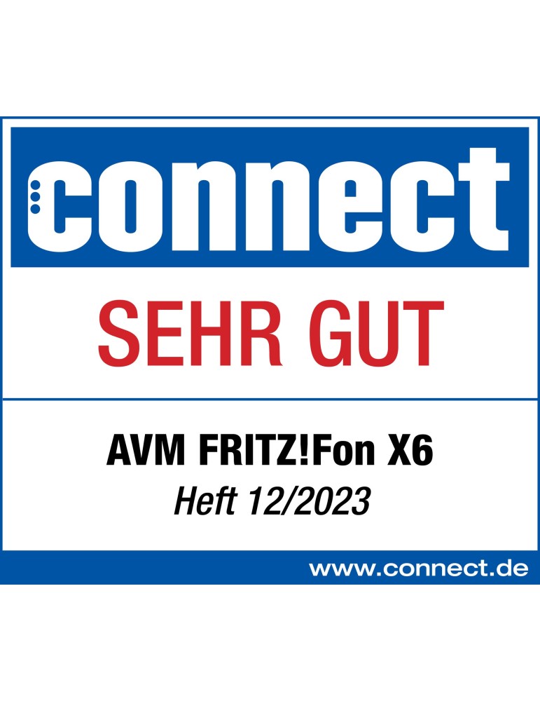 FRITZ!Fon X6 Black DECT-Komforttelefon (hochwertiges Farbdisplay, HD-Telefonie)