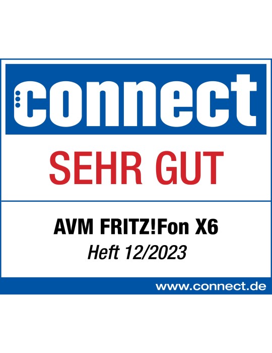 FRITZ!Fon X6 Black DECT-Komforttelefon (hochwertiges Farbdisplay, HD-Telefonie)