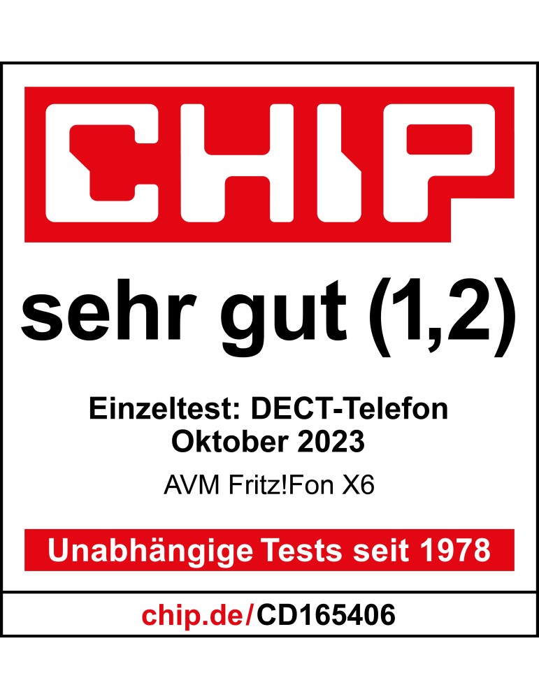 FRITZ!Fon X6 Black DECT-Komforttelefon (hochwertiges Farbdisplay, HD-Telefonie)