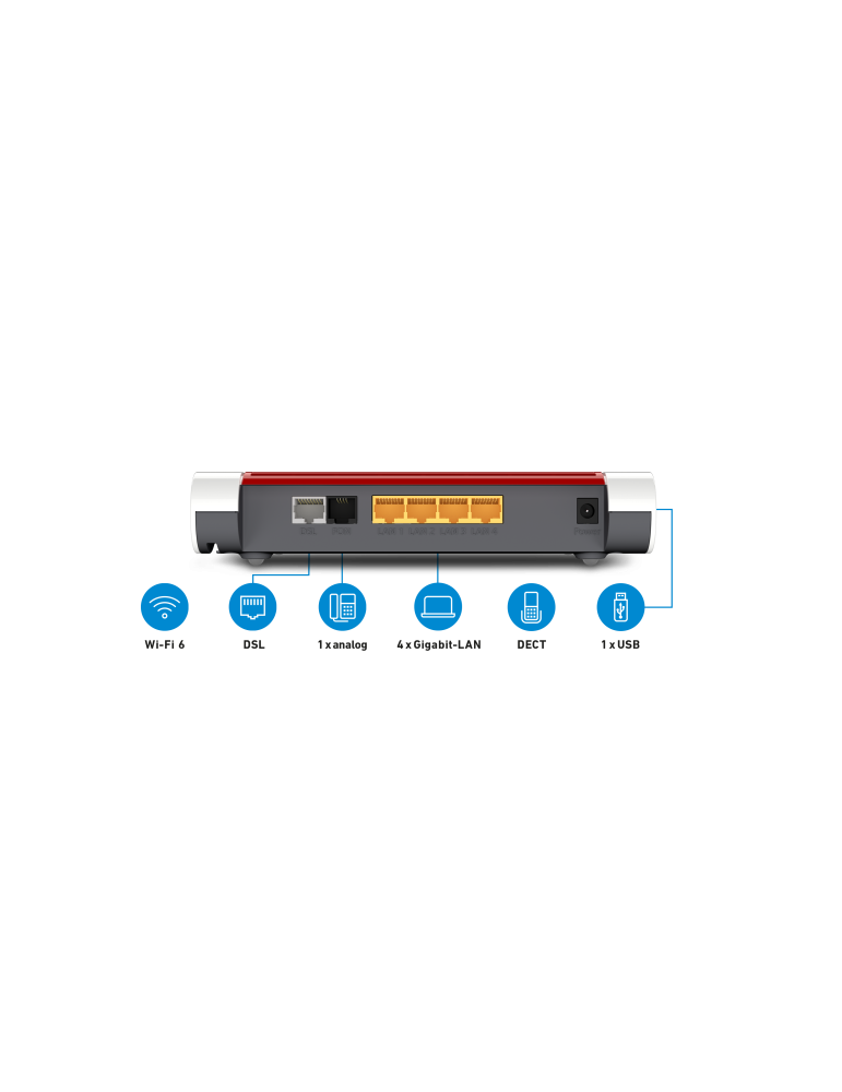 FRITZ!Box 7530 AX ADSL/ADSL2+ VDSL Wi-Fi 6 (WLAN AX)