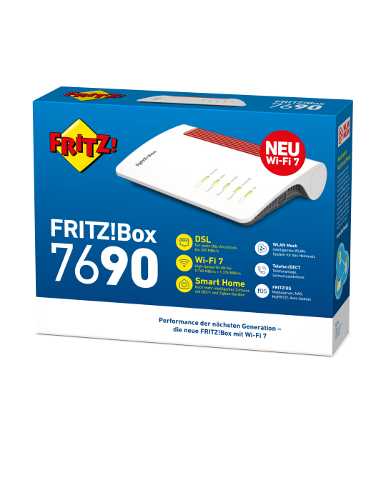 FRITZ!Box 7690 (Wi-Fi 7 DSL-Router mit 5.760 MBit/s (5GHz)