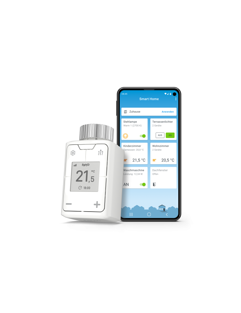 FRITZ!DECT 302 (Intelligenter Heizkörperregler für das Heimnetz, zum Energie sparen)