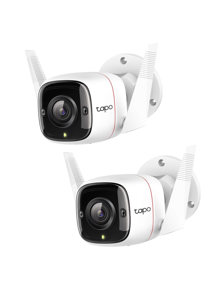 TP-Link Tapo C310P2 WLAN Überwachungskamera Set 2K (2304x1296), 3MP, IP66 Wetterschutz, 30m Nachtsicht, Zwei-Wege-Audio