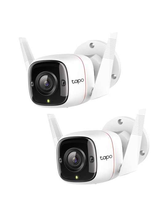 TP-Link Tapo C310P2 WLAN Überwachungskamera Set 2K (2304x1296), 3MP, IP66 Wetterschutz, 30m Nachtsicht, Zwei-Wege-Audio