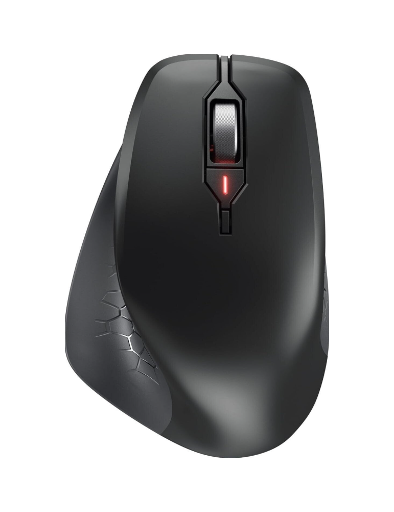 CHERRY Stream Maus Comfort, Kabellos Ergonomische 6-Tastenmaus speziell für Rechtshänder, Bis zu 4000 dpi Auflösung, AES-128 Ver