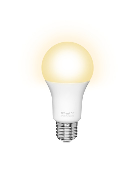 Trust E27 LED CCT WI-FI Smarte WiFi LED-Lampe, Lichtstimmung weiß, Fassung E27, von Ihrem Smartphone/Tablet zu steuern