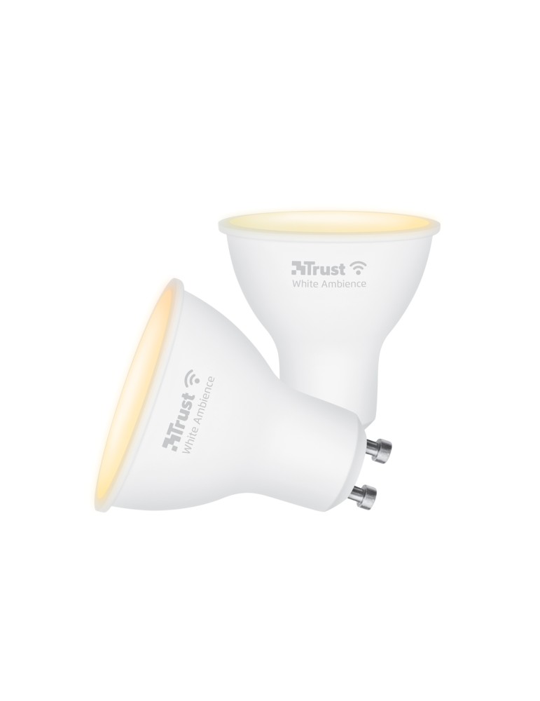 Trust GU10 DUO-PACK LED CCT WI-FI Smarter WiFi LED-Strahler, Lichtstimmung weiß, Fassung GU10, von Ihrem Smartphone/Tablet zu st