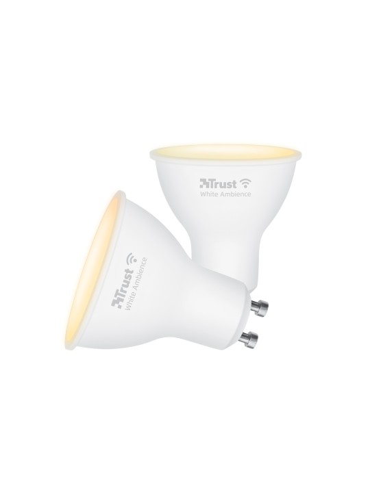 Trust GU10 DUO-PACK LED CCT WI-FI Smarter WiFi LED-Strahler, Lichtstimmung weiß, Fassung GU10, von Ihrem Smartphone/Tablet zu st