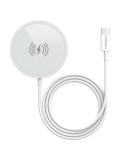 PEDEA Wireless Charging Pad, silber/weiß, Induktives Schnellladegerät / 15 Watt max.