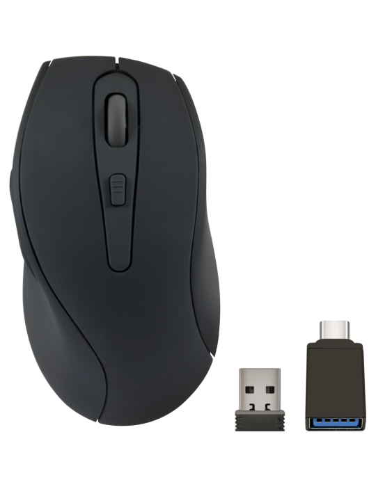 Speedlink AXON Geräuscharme & Antibakt. Wiederaufladbare Maus- Kabellos, USB-A/-C, rubber-schwarz