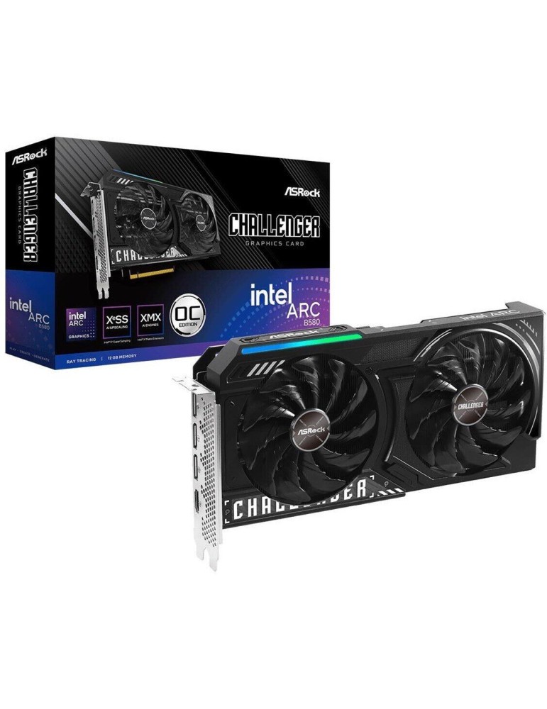 ASRock Arc B580 Challenger 12GB OC Grafikkarte - 12GB GDDR6, HDMI, DP, 2x DP