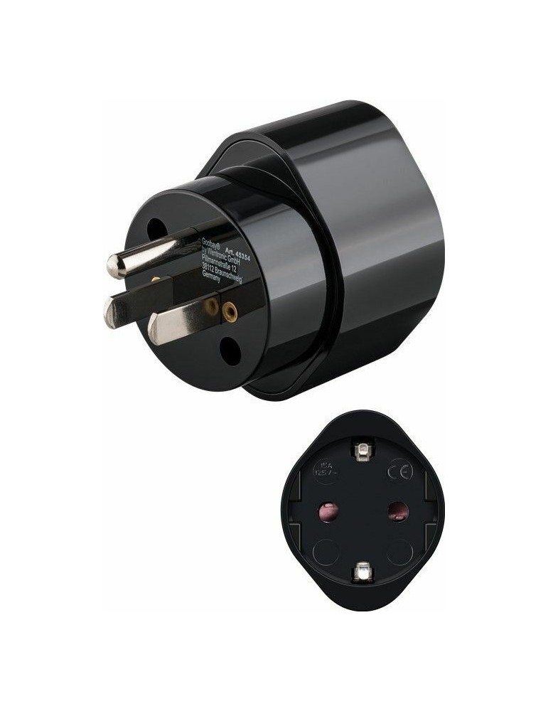 Goobay Netzadapter-Schutzkontaktbuchse US/Japan-Stecker (Typ F, CEE 7/4)  (Typ B, NEMA 5-15, 3-polig)