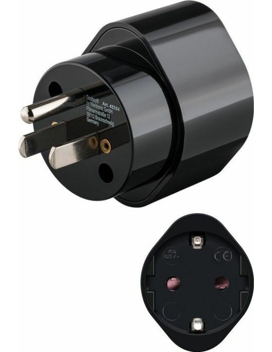 Goobay Netzadapter-Schutzkontaktbuchse US/Japan-Stecker (Typ F, CEE 7/4)  (Typ B, NEMA 5-15, 3-polig)