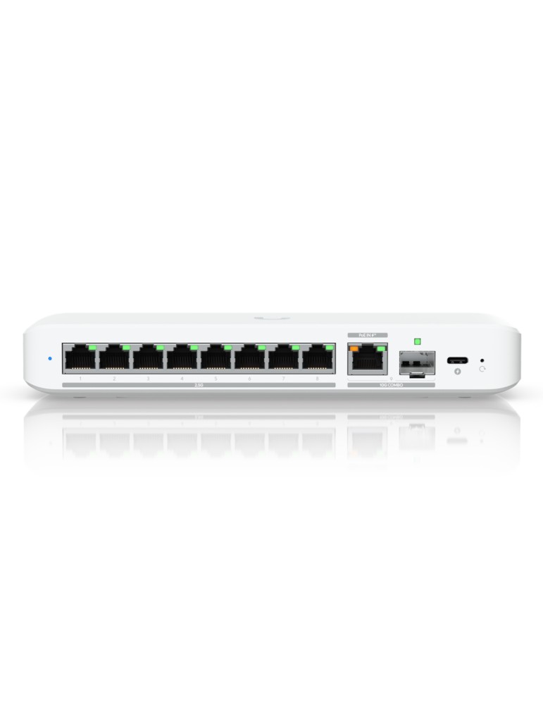 Ubiquiti Flex 2.5G Managed Switch 8x 2.5 Gigabit Ethernet, 1x 10G SFP+/RJ45 (PoE+) Kombi Port