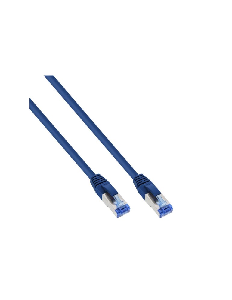 InLine Patchkabel, S/FTP (PiMf), Cat.6A, blau, 1m