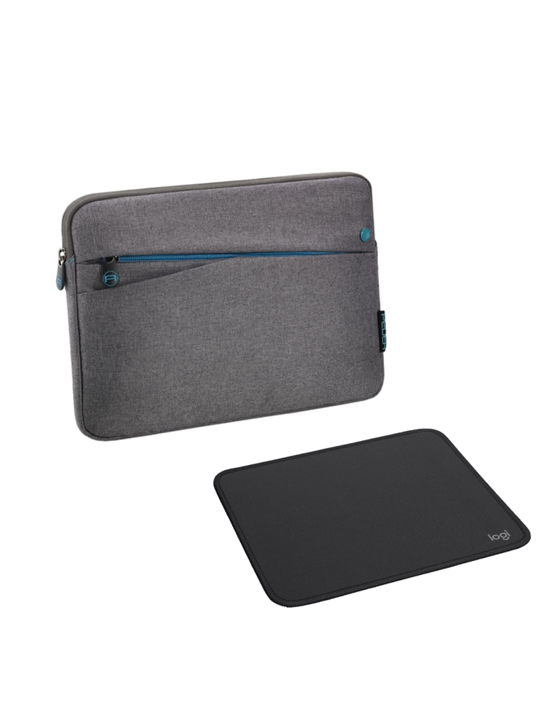 Pedea "Fashion" 12,9", grau + Logitech Maus Pad Studio Series [bis 32,8cm]