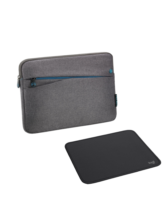 Pedea "Fashion" 12,9", grau + Logitech Maus Pad Studio Series [bis 32,8cm]