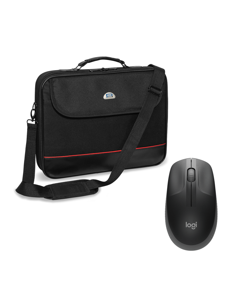 Pedea "Trendline" 17,3" + Logitech M190, kabellos, schwarz