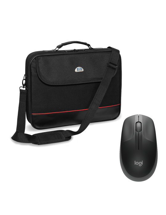 Pedea "Trendline" 17,3" + Logitech M190, kabellos, schwarz